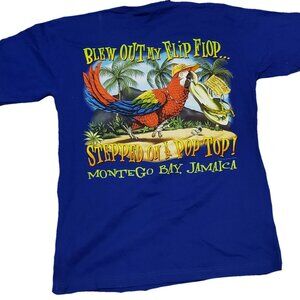 Jimmy Buffett's Margaritaville T-shirt Montego Bay Jamaica Blue Small Tee Shirt